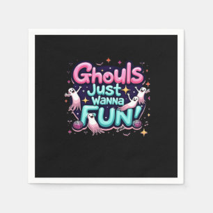 Ghouls Just Wanna Have Fun Halloween Disco Party I Napkin