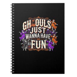 Ghouls Just Wanna Have Fun Halloween Sloth Vibes Notebook