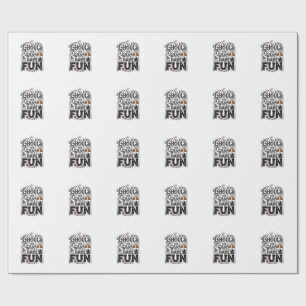 Ghouls Just Wanna Have Fun Halloween Vector Design Wrapping Paper