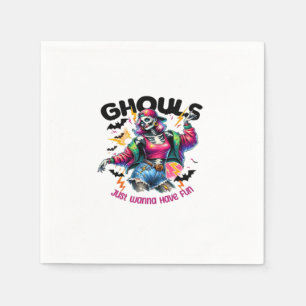 Ghouls Just Wanna Have Fun Halloween Vibes Napkin