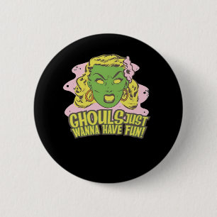 Ghouls Just Wanna Have Fun Lazy Sloth 2 Inch Round Button