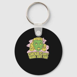 Ghouls Just Wanna Have Fun Lazy Sloth Keychain