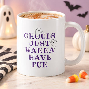 Ghouls Just Wanna Have Fun Purple Halloween Coffee Mug