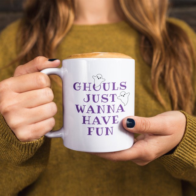 Ghouls Just Wanna Have Fun Purple Halloween Coffee Mug (Creator Uploaded)