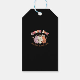 Ghouls Just Wanna Have Fun Retro Halloween Groovy Gift Tags