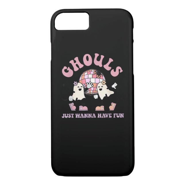 Ghouls Just Wanna Have Fun Retro Halloween Party C Case-Mate iPhone Case (Back)