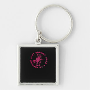 Ghouls Just Wanna Have Fun – Retro Spooky Design Keychain
