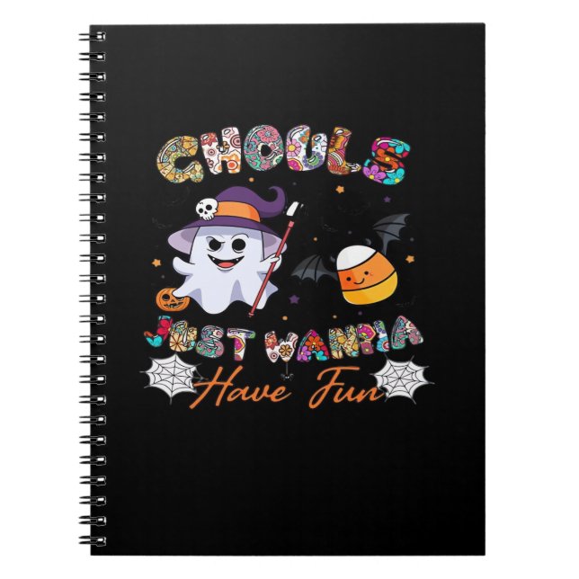 Ghouls Just Wanna Have Fun Shirt – Retro Halloween Notebook (Front)