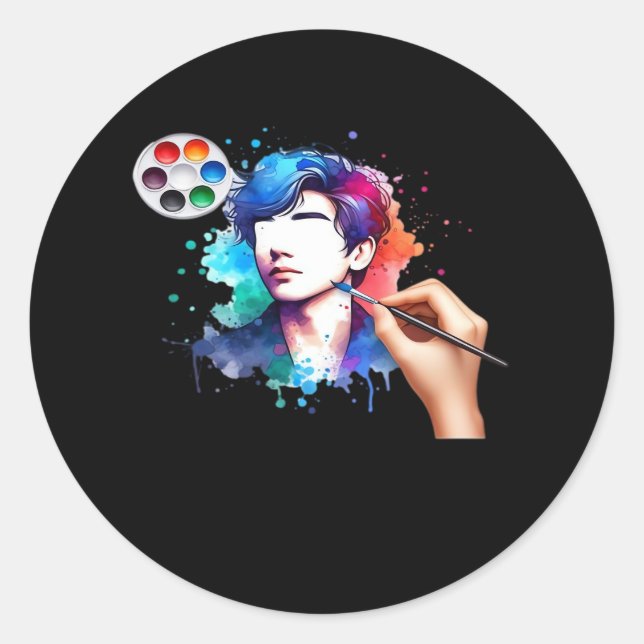 Ghouls Just Wanna Have Fun Skull Design Classic Round Sticker (Front)