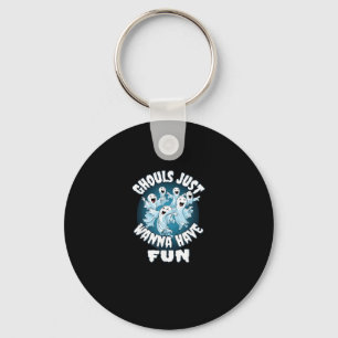 Ghouls Just Wanna Have Fun Sloth Halloween Keychain