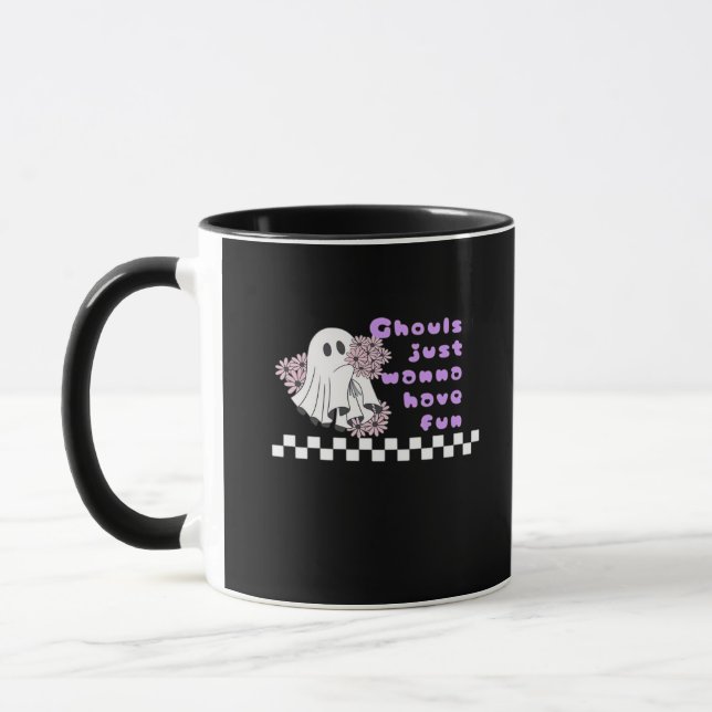 Ghouls Just Wanna Have Fun – Sloth in a Costume Mug (Left)
