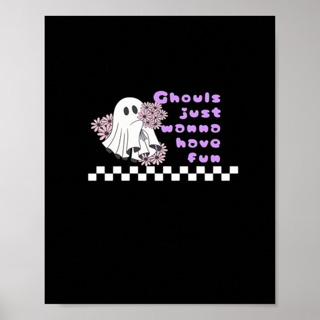 Ghouls Just Wanna Have Fun – Sloth in a Costume Poster (Front)