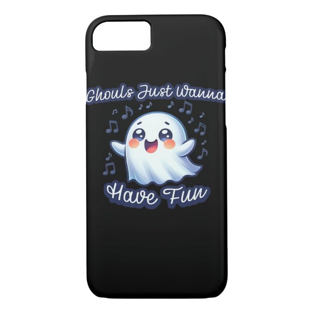 Ghouls Just Wanna Have Fun Sloth & Slogan Case-Mate iPhone Case (Back)