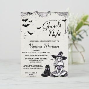 Ghouls Night Bachelorette Party Invitation