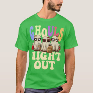 Ghouls Night Out Halloween Cute Women Party Ghost T-Shirt