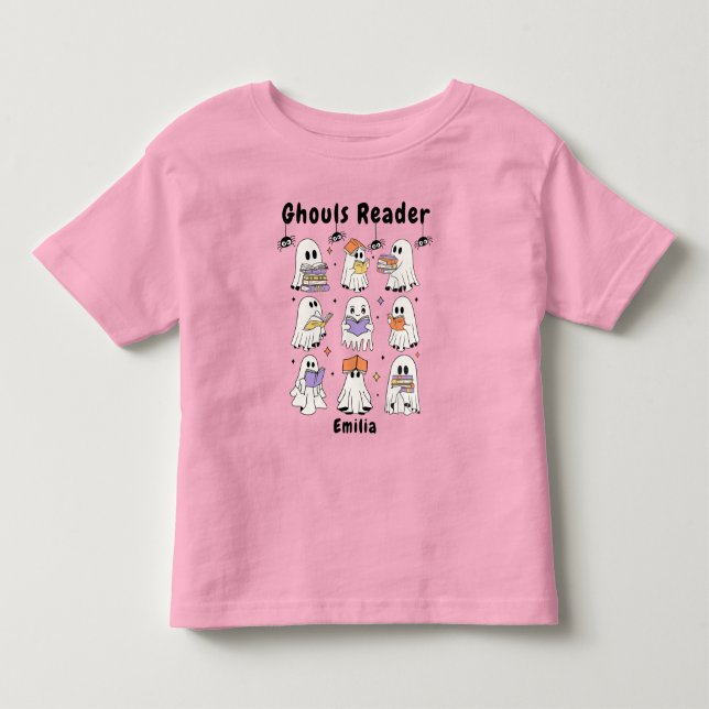 Ghouls Reader Books Toddler T-Shirt (Front)