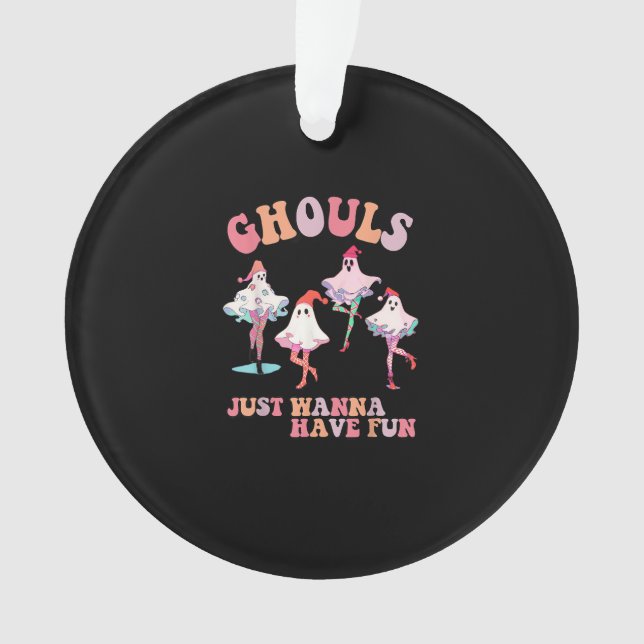 Ghouls veut juste s'amuser Retro Halloween Christm (devant)