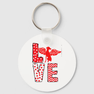 Ghound Valentines Day Love Valentine Cute Heart Keychain