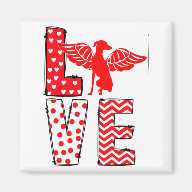 Ghound Valentines Day Love Valentine Cute Heart  Magnet (Front)