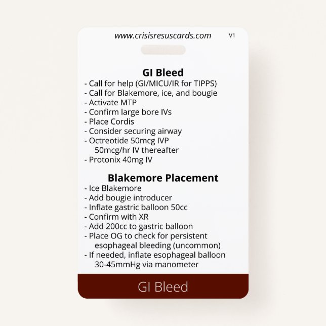 GI Bleed Badge (Front)