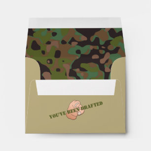 GI Camouflage Party Note Card Envelopes