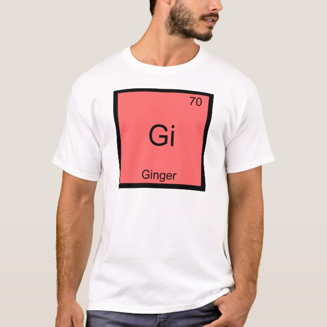 Gi - Ginger Funny Chemistry Symbole T-Shirt (Devant)