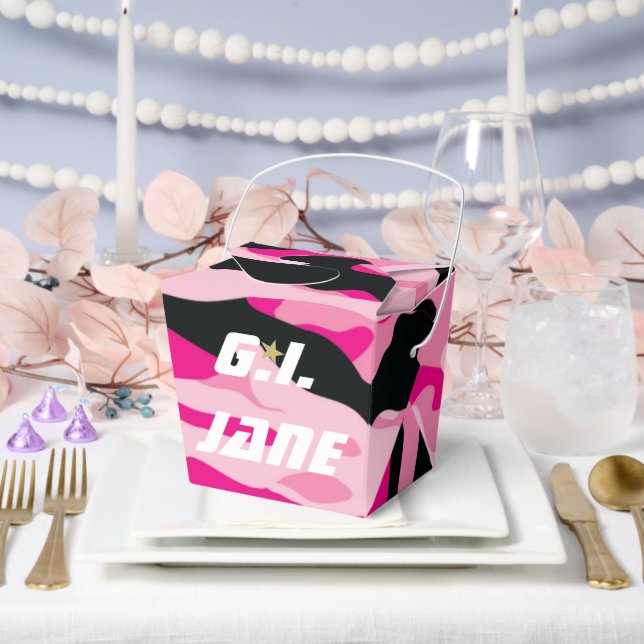 GI JANE Military Camouflage Shower Sprinkle Party Favor Box (Wedding)