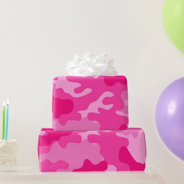 GI JANE Military Pink Camouflage Party Wrapping Paper (Party Gifts)
