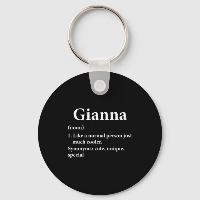 Gi Name Definition Funny D  Keychain (Front)
