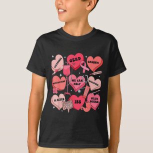 Gi Nurse Valentine Hearts Candy Gastroenterology E T-Shirt