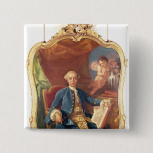 Giacomo Casanova 2 Inch Square Button