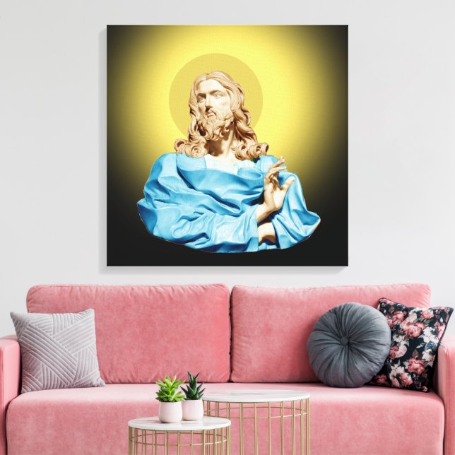 Gian Lorenzo Bernini Bust of Christ 1679  Canvas Print (Insitu(LivingRoom))