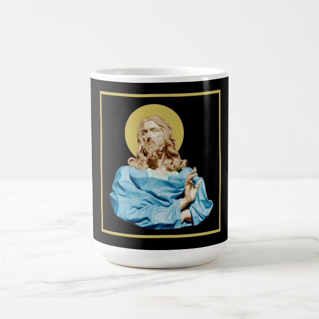 Gian Lorenzo Bernini Bust of Christ 1679  Coffee Mug (Center)