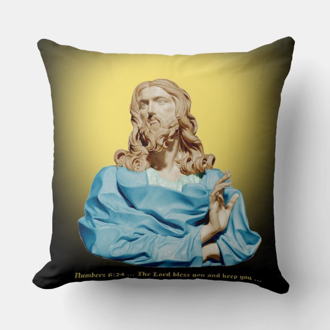 Gian Lorenzo Bernini Bust of Christ 1679 Throw Pillow (Front)