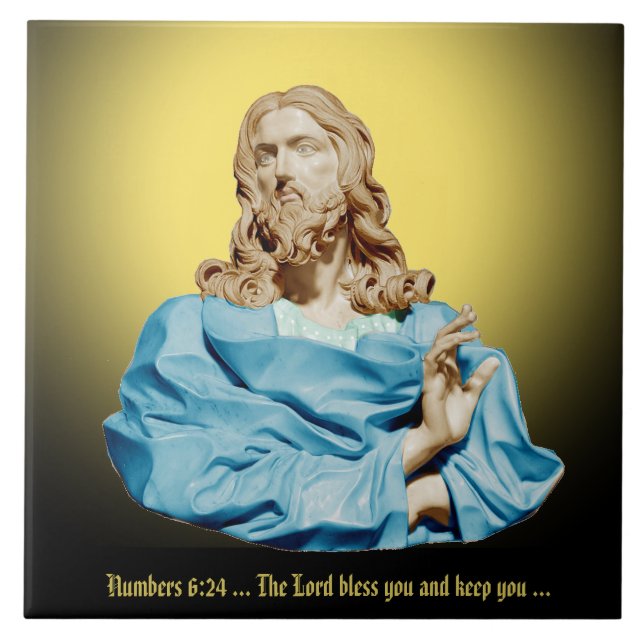 Gian Lorenzo Bernini Bust of Christ 1679 Tile (Front)