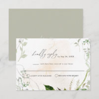 GIANNA Bohemian Etherial Greenery RSVP Postcard