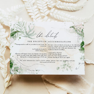 GIANNA Boho Etherial Greenery Wedding Details Card