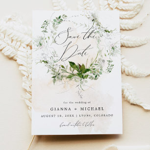 GIANNA Etherial Greenery Garden Save the Date Invitation