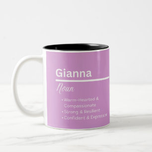Gianna Girl Name Definition Mug Personalized Gift