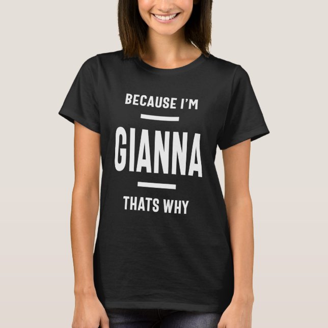 Gianna Personalized Name Birthday Gift T-Shirt (Front)