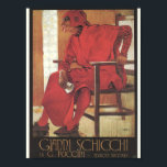 Gianni Schicchi Poster (Puccini)<br><div class="desc">Poster advertising Puccini's opera Gianni Schicchi,  published by G. Ricordi,  Milan,  in 1918-19,  probably to coincide with the Italian premiere on 11 January 1919.</div>