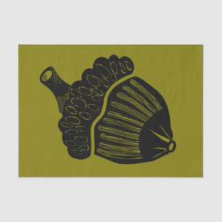 Giant Acorn on Green Tissue Paper