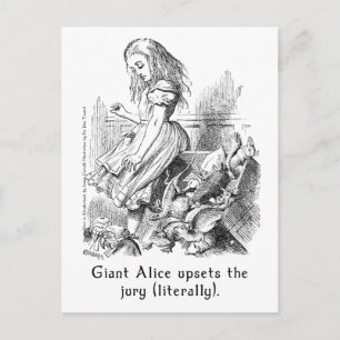 Giant Alice Upsets the Jury (Literally) Postcard