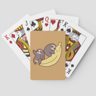 Giant Banana Sloths Playing Cards
