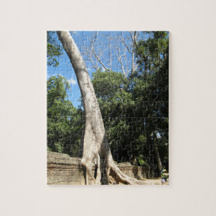 Giant Banyan Tree ... Ta Prohm Temple, Cambodia Jigsaw Puzzle