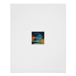 Giant Blue Eye Surreal Valley Poster
