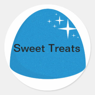 Giant Blue Gumdrop Candy Party Favour Sticker