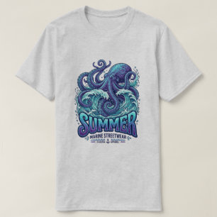 Giant Blue Octopus / clothing summer vacation T-Shirt