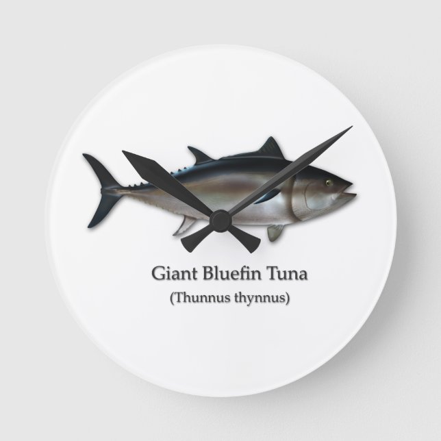 Giant Bluefin Tuna Round Clock (Front)