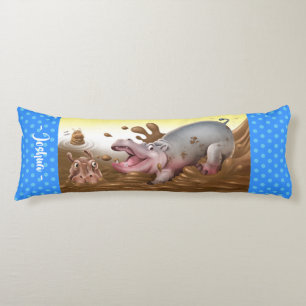 Giant body cushion Hippos in mud